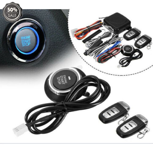 COD 9 in 1 Start Push Button Remote Starter Keyless Entry Car SUV Alarm ...