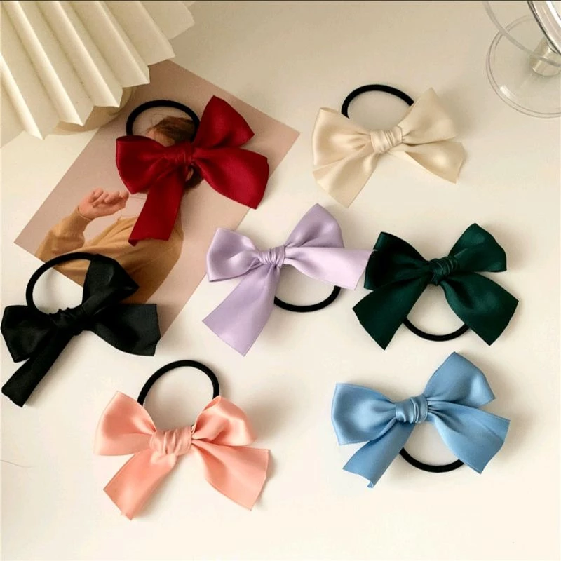 ยางโบว์รัดผม โบว์มัดผม มี 11 สี (สั่งขั้นต่ำ 2ชิ้น)
