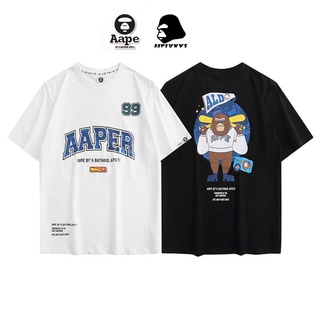 [S-5XL] 3883 aape เสื้อยืด แฟชั่นคู่รัก สําหรับผู้ชาย ผู้หญิง
