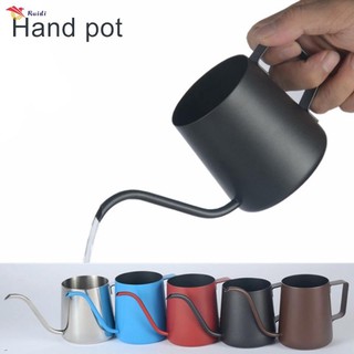 กาดริปกาแฟ สีดำ /สีเงิน 250ml/350ml กาดริป สแตนเลส Black Brown Red Silver Blue Stainless Pour-Over Coffee Drip Pot