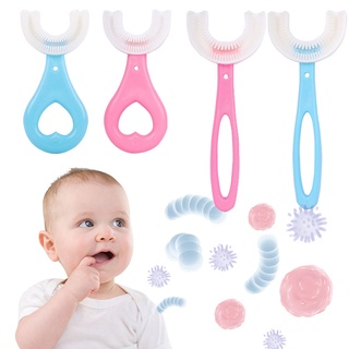 แปรงสีฟันเด็กรูปตัวยู 360องศา Teethers แปรงสีฟันเด็ก สำหรับทำความสะอาดช่องปาก