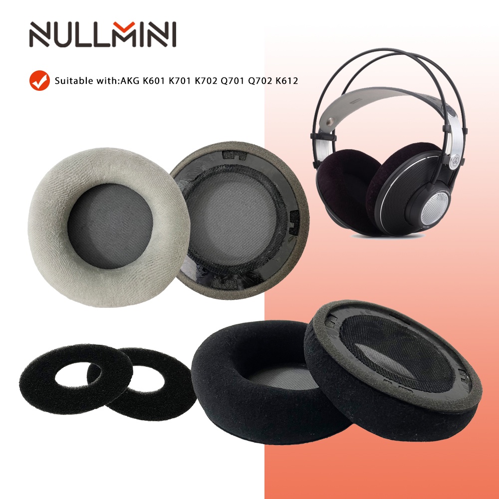 NullMini เปลี่ยนกํามะหยี่แผ่นรองหูฟังสําหรับ AKG K601 K701 K702 Q701 Q702 K612 หูฟัง Earmuff