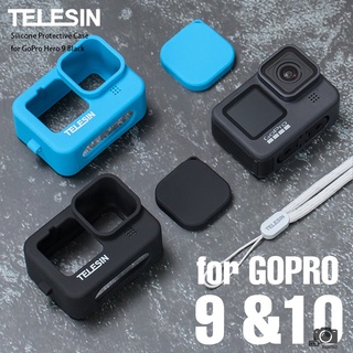 เคส Gopro Hero 11 10  9 Silicone ซิลิโคน Gopro + สายคล้องมือ+ฝาครอบเลนส์