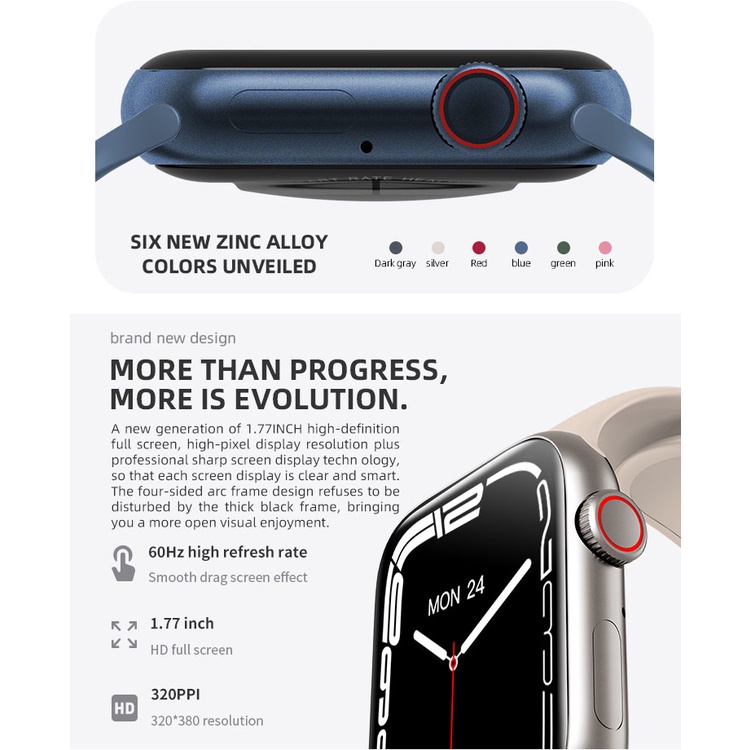 เข็มขัดคาสิโอ เข็มขัดแฟชั่น ใหม่ นาฬิกา Smart Watch7รุ่น HW37 โทรออก รับสายได้ เปลี่ยนรูปหน้าจอได้ โหมดสุขภาพ ออกกำลังกา