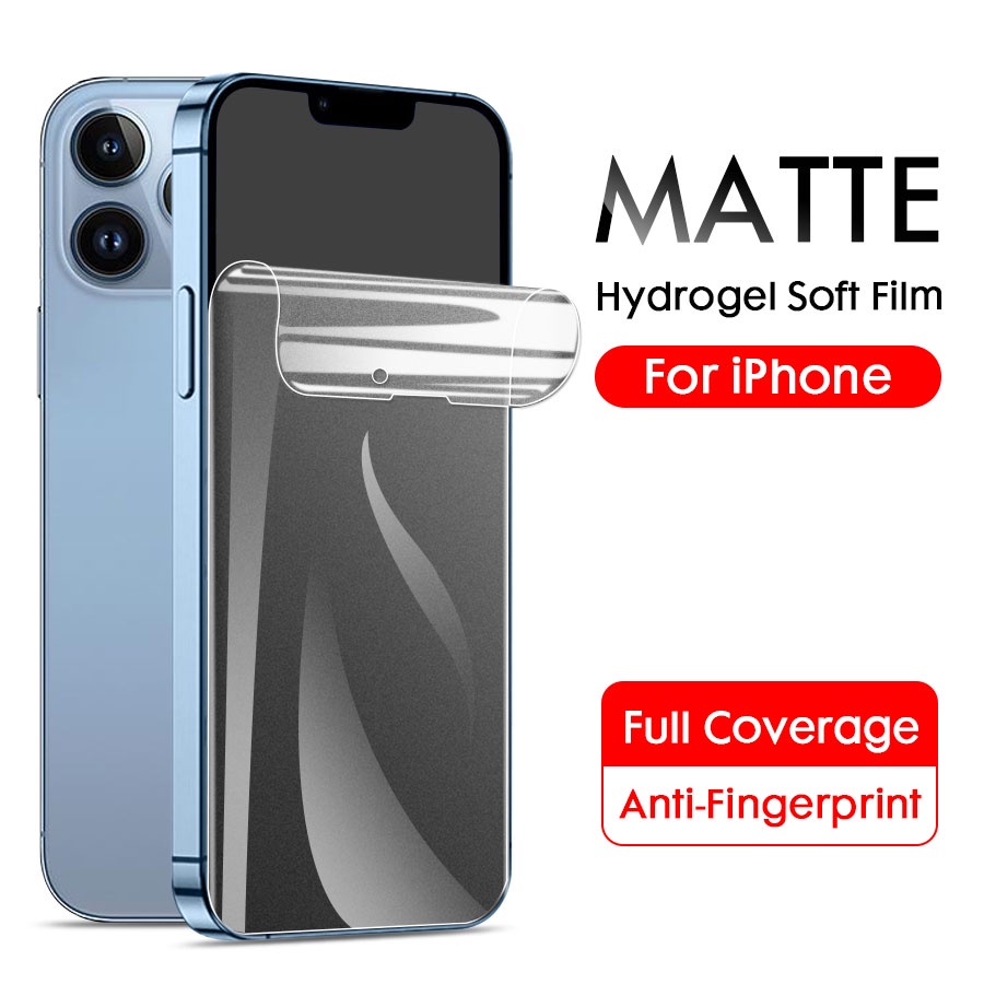 3D ฟิล์มไฮโดรเจล กันรอยหน้าจอ แบบด้าน สำหรับ For iPhone 16 15 14 13 12 11 Pro Max 13 12 mini XS XR X 8 7 6 6s Plus