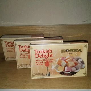 (พร้อมส่ง) เตอร์กิช ดีไลท์ Turkish Delight ขนมหวานชื่อดังจากประเทศตุรกี Turkey ขนาด 125 กรัม รสคละรส Exp.11 2026
