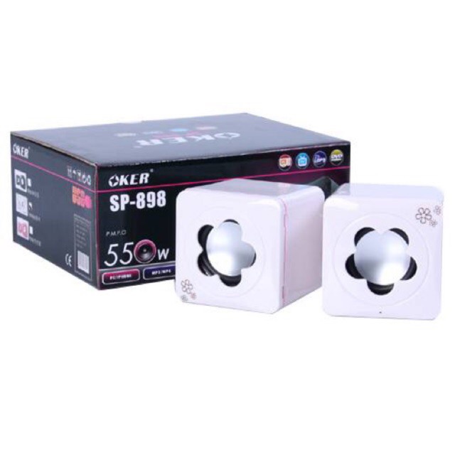 ลำโพง 2.0 OKER' 550W.' (SP-898) สีขาว