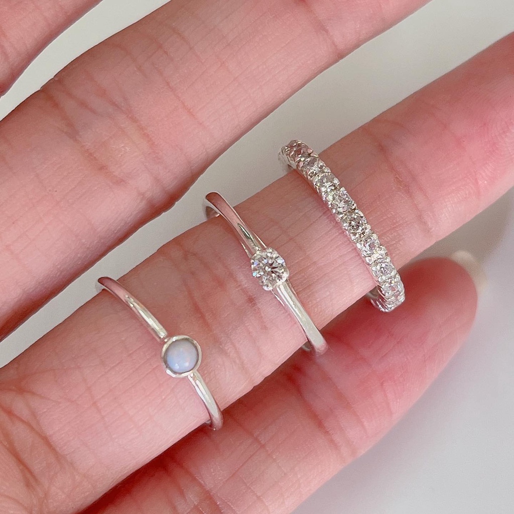 Suwann.na แหวน แหวนเงินแท้ แหวนเพชร