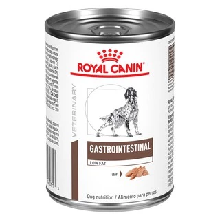 (12 กระป๋อง) Royal canin Gastrointestinal Low fat Can แบบกระป๋อง สำหรับสุนัขตับอ่อนอักเสบ 410 g.