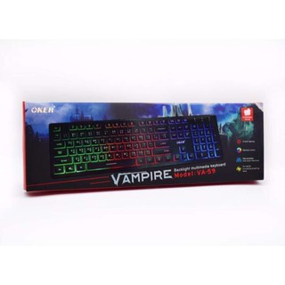 OKER VA-59 OKER VAMPIRE KEYBOARD USB MULI BACKLIGHT VA59 มีไฟ