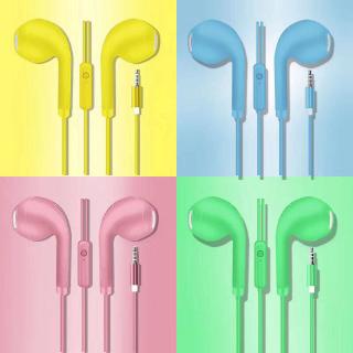 ชุดหูฟังไมโครโฟน 3 . 5 มม. u 19 macaron mate color hifi extra bass สําหรับสมาร์ทโฟน