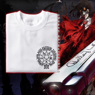 Hellsing สุดยอดสัญลักษณ์ Alucard ตราสัญลักษณ์ Sigil เสื้อ / Hellsing สุดยอดเสื้อยืดอะนิเมะ -1h