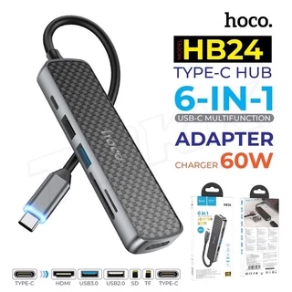 Hoco HB28 /HB14 Easy display HUB Type-C เป็น HDTV+ USB3.0 + USB2.0 + SD + TF + PD เข้ากันได้กับระบบปฏิบัติการส่วนใหญ่