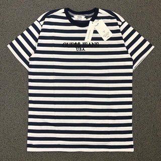 เสื้อยืด ลาย GUESS X Smoke ROCKY STRIPE สีน้ําเงิน สีน้ําเงิน พรีเมี่ยม ของแท้