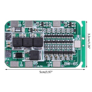 BMS 6S 15A 24V วงจรป้องกันแบตเตอรี่  BMS Li-ion ชาร์จแบตเตอรี่ลิเธียม board Battery 18650 Charger