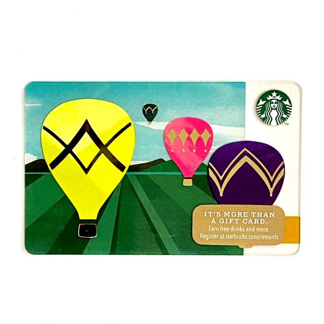 ลูกโป่งลม Starbucks Card US Card 2014 Holiday Giftcard Air Balloon