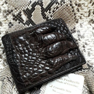 crocodile wallet brown พร้อมใบอนุญาตครอบครอง