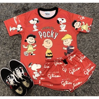 เซทเสื้อยืด &amp; กางเกงขาสั้นลายsnoopy pcky