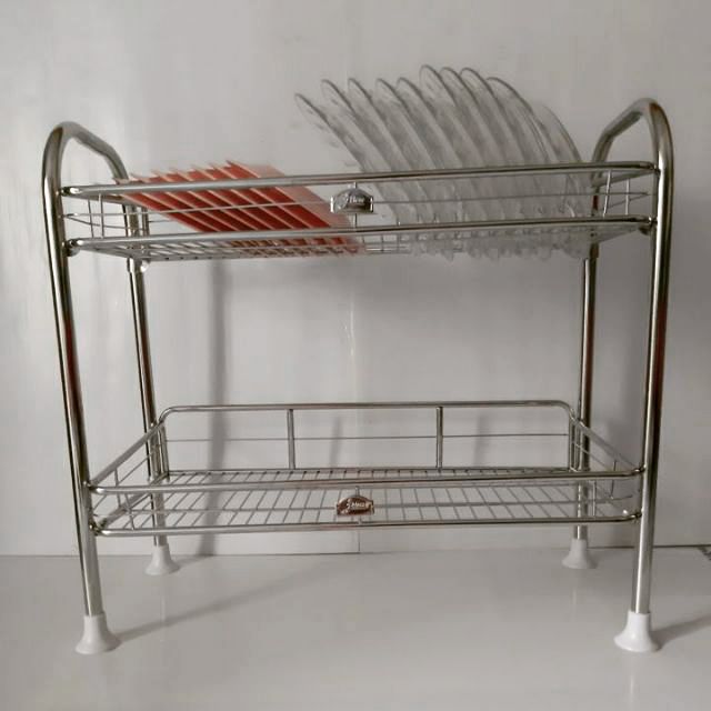 ชั้นคว่ำจานวางของ 2 ชั้น สเตนเลส100%ไม่ขึ้นสนิม(jklass )