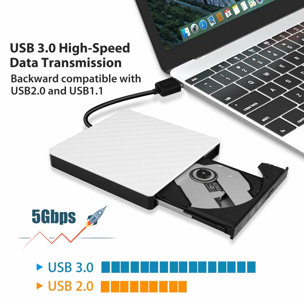 ออปติคัลไดรฟ์ High Speed External DVD Drive Optical Driver USB 3.0