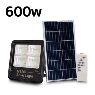 ไฟโซล่าเซลล์ 600W ไฟสปอตไลท์ โคมไฟพลังงานแสงอาทิตย์ Solar Light IP67 เปิด-ปิดอัตโนมัติ Linhaomall