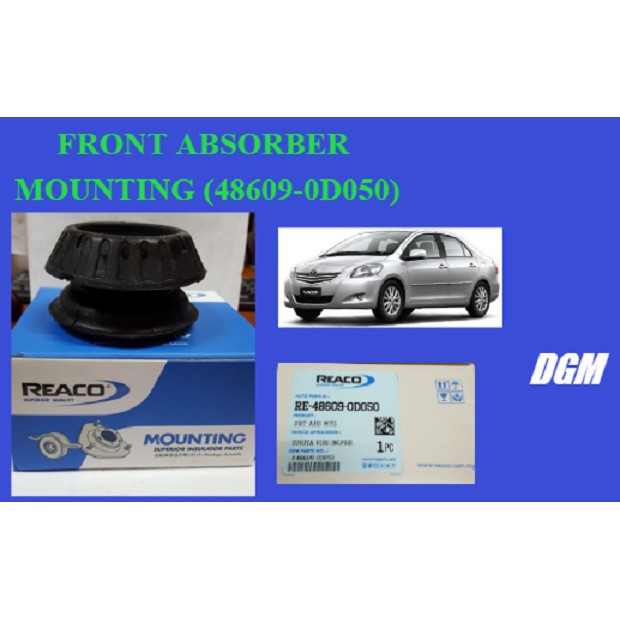 ด้านหน้า ABSORBER MOUNTING (48609-0D050) สําหรับ Toyota Vios NCP93 2007-2013