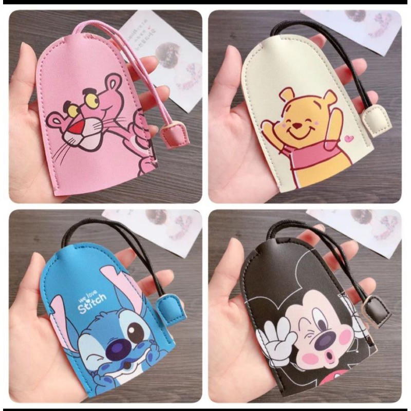 พร้อมส่งKey cover ซองใส่กุญแจ,ที่ใส่กุญแจ,เคสใส่กุญแจรถยนต์,รถมอเตอร์ไซค์ลายการ์ตูนน่ารักๆพิมพ์ลายสองด้าน