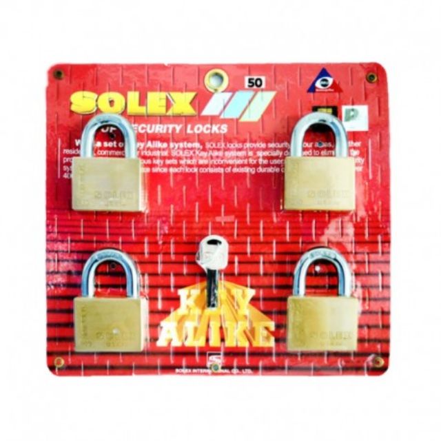 กุญแจSOLEX คีย์อะไลท์(4ตัวชุด) ไขลูกกุญแจดอกเดียวกัน มีให้เลือกทั้งคอสั้น และคอยาว - รูปที่ 2