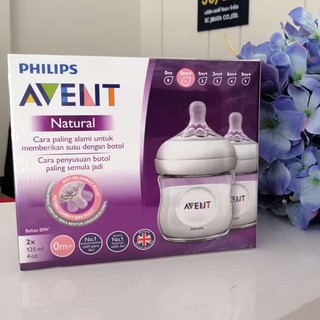 PHILIPS AVENT ขวดนมทารก รุ่น Natural ขนาด 125 มล./4oz แพ็คคู่