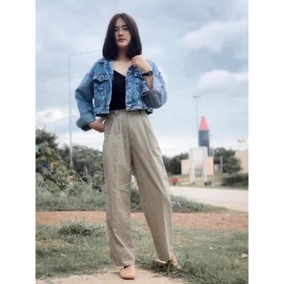 🔥ถูกสุดๆ🔥🔥🔥 #กางเกงทรงลุง #ทรงลุงวินเทจเอวสูง กางเกงขายาวทรงกระบอกวินเทจ ทรงลุงวินเทจ