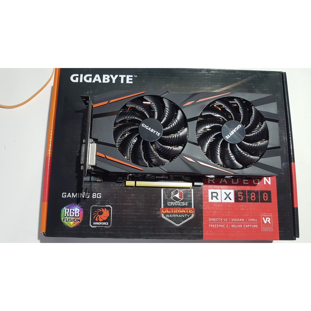GIGABYTE RX580 GAMING RGB 8GB
