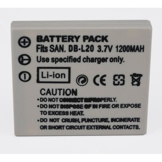 แบตกล้อง SANYO DB-L20 1200mAh for Sanyo Xacti DMX-CG6-P DMX-C6 EX DSC-E6 VPC-J4   แบตกล้อง SANYO DB-L20