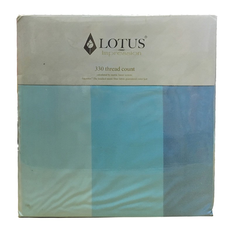 ถูกที่สุด✅  โลตัส ผ้าปูที่นอน 3.5 ฟุต รุ่น LI-SD-07B สีฟ้า แพ็ค 3 ชิ้น LOTUS Bed Sheet Set 3.5 ft #LI-SD10B Blue (3 pcs)