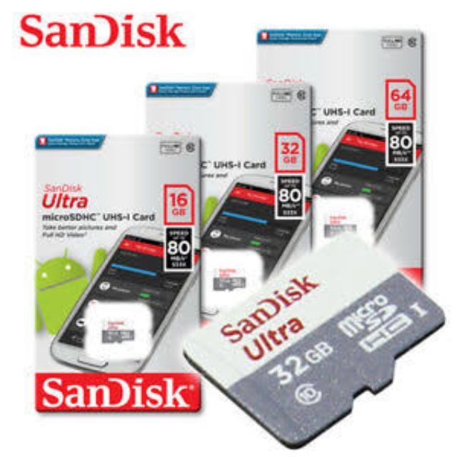 เมมโมรี่การ์ด Sandisk Micro ของแท้100% (พร้อมส่งค่ะ)