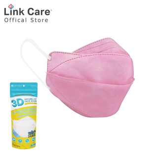 Link Care 3D หน้ากากอนามัย ผู้ใหญ่ สีชมพู (แพ็ค 3ชิ้น)