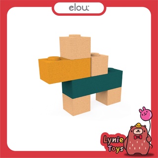 Elou ของเล่นไม้ บล็อก 6 ชิ้น Block 6