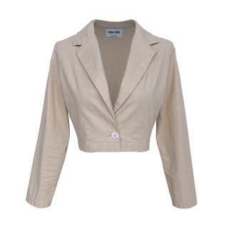 CALLA CREATIV Karem Blazer - Beige mini blazer เสื้อคลุมบลาเซอร์ สีกากี (Calla Iris)