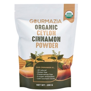 อบเชย ผงอบเชยแท้ Organic Ceylon Cinnamon Powder บรรจุถุงซิปล็อค 200g Cooking &amp; Smoothies 100% Raw from Sri Lanka  Reseal