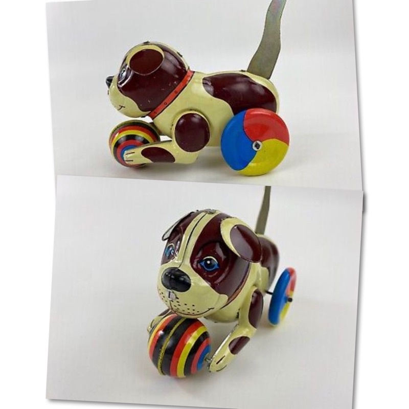 Kentoyshop (พร้อมส่ง) ของเล่นสังกะสีสุนัข Push and Go Dog JMT01