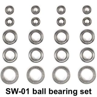 SW-01 Metal Sealed Ball Bearing Set ชุดลูกปืนแบริ่ง สำหรับชุดคิท TAMIYA SW-01