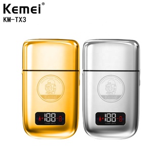 Kemei KM-TX3 เครื่องโกนหนวดไฟฟ้า แบบชาร์จ USB