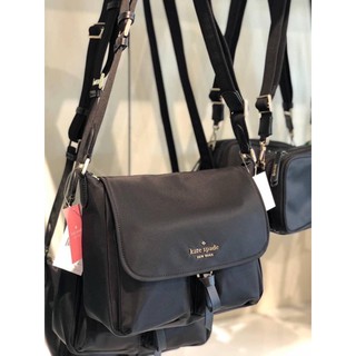 ♠️ KATE SPADE Flap Messenger Bag In Black