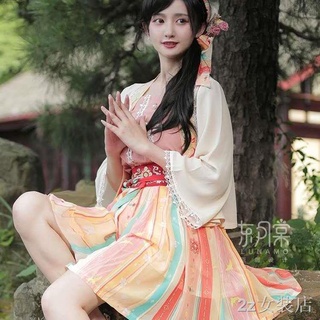 องค์ประกอบฮั่น Hanfu สามารถหวานและเกลือกระโปรงสั้นชุดสูทผู้หญิงกระโปรงสามชิ้นของผู้หญิง