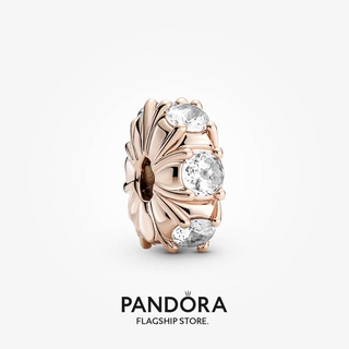 Pandora ชาร์มคลิปชุบทอง 14K สีโรสโกลด์