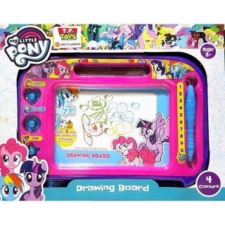 T.P. TOYS DRAWING BOARD กระดานเขียนลบได้ ม้าโพนี่ 4 สี พร้อมที่ปั้ม