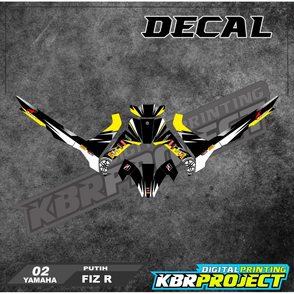 DECAL FIZR fiz r F1Z R สติ๊กเกอร์ VARIATION GRAPHIC MOTIF DECAL YAMAHA FIZ R 02 รถจักรยานยนต์ที่กําห