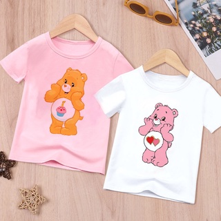 เสื้อยืดคอกลม แขนสั้น พิมพ์ลายหมี cute BEAR สําหรับเด็กผู้หญิง