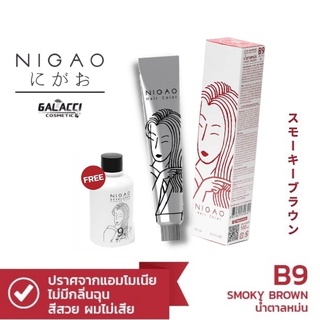 💄พร้อมส่ง NIGAO Hair Color B9 (นิกาโอะ ครีมเปลี่ยนสีผม สีย้อมผม น้ำตาลหม่น)