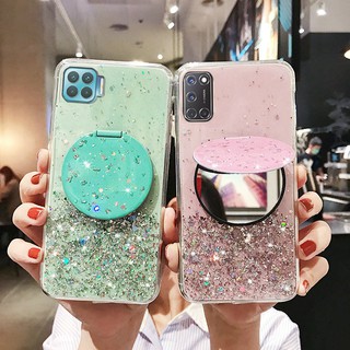 OPPO A96 A16 A16s A15 A15s A94 5G A74 A54 A93 A53 A92 A31 A52 A9 A5 2020 เคสโทรศัพท์แฟชั่นพร้อมกระจก