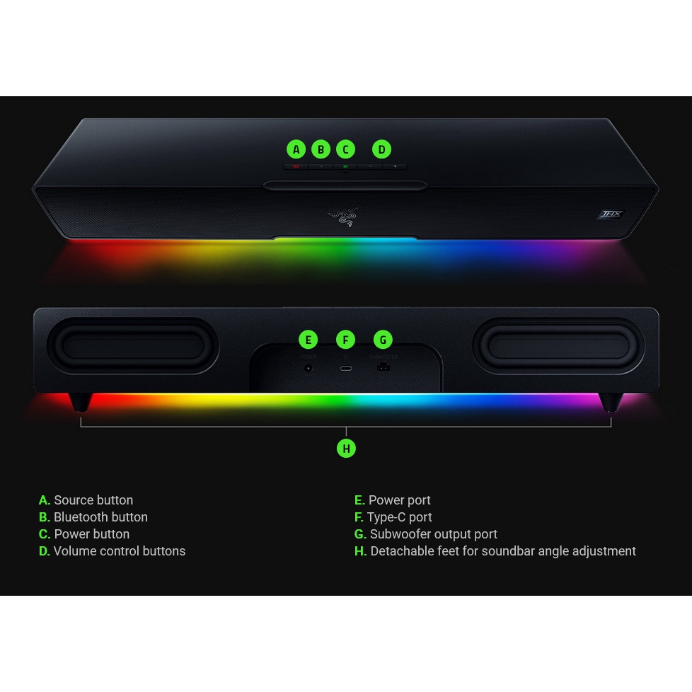สินค้าพร้อมจัดส่ง Razer Leviathan V2 ของเเท้ 100 รับประกันสินค้า 1 ปี ...